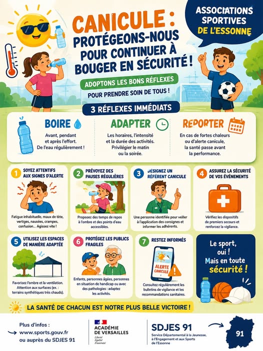 Plan canicule Sport SDJS 91 2026