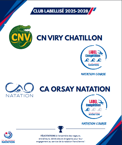 FFN IdF Labels clubs 2025-2028